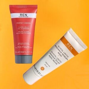 REN Clean Skincare BUNDLE: REN Jelly Oil Cleanser + Glycolic Mask 15ml ea *NEW!